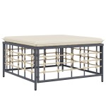 vidaXL Set mobilier de grădină cu perne, 8 piese, antracit, poliratan