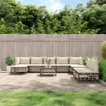 vidaXL Set mobilier de grădină cu perne, 10 piese, antracit, poliratan vidaXL Set mobilier de grădină cu perne, 10 piese, antracit, poliratan