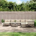 vidaXL Set mobilier de grădină cu perne, 10 piese, antracit, poliratan vidaXL Set mobilier de grădină cu perne, 10 piese, antracit, poliratan
