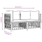 vidaXL Set mobilier de grădină, antracit, 2 piese, oțel vidaXL Set mobilier de grădină, antracit, 2 piese, oțel