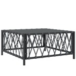 vidaXL Set mobilier de grădină, cu perne, antracit, 3 piese, oțel