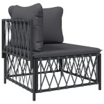 vidaXL Set mobilier de grădină, 5 piese, cu perne, antracit, oțel vidaXL Set mobilier de grădină, 5 piese, cu perne, antracit, oțel