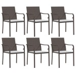 vidaXL Set mobilier de grădină cu perne, 7 piese, poliratan și oțel vidaXL Set mobilier de grădină cu perne, 7 piese, poliratan și oțel