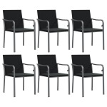vidaXL Set mobilier de grădină cu perne, 7 piese, poliratan și oțel vidaXL Set mobilier de grădină cu perne, 7 piese, poliratan și oțel