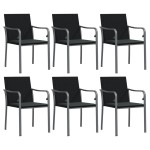 vidaXL Set mobilier de grădină cu perne, 7 piese, poliratan și oțel vidaXL Set mobilier de grădină cu perne, 7 piese, poliratan și oțel