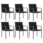 vidaXL Set mobilier de grădină cu perne, 7 piese, poliratan și oțel vidaXL Set mobilier de grădină cu perne, 7 piese, poliratan și oțel