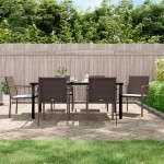 vidaXL Set mobilier de grădină cu perne, 7 piese, poliratan și oțel vidaXL Set mobilier de grădină cu perne, 7 piese, poliratan și oțel