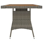 vidaXL Masă de grădină, gri, 160x70x72 cm, poliratan/lemn masiv acacia vidaXL Masă de grădină, gri, 160x70x72 cm, poliratan/lemn masiv acacia