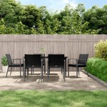 vidaXL Set mobilier de grădină cu perne, 7 piese, poliratan și oțel vidaXL Set mobilier de grădină cu perne, 7 piese, poliratan și oțel