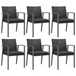 vidaXL Set mobilier de grădină cu perne, 7 piese, poliratan și oțel vidaXL Set mobilier de grădină cu perne, 7 piese, poliratan și oțel