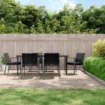 vidaXL Set mobilier de grădină cu perne, 7 piese, poliratan și oțel vidaXL Set mobilier de grădină cu perne, 7 piese, poliratan și oțel