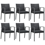 vidaXL Set mobilier de grădină cu perne, 7 piese, poliratan și oțel vidaXL Set mobilier de grădină cu perne, 7 piese, poliratan și oțel