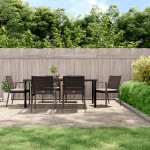 vidaXL Set mobilier de grădină cu perne, 7 piese, poliratan și oțel vidaXL Set mobilier de grădină cu perne, 7 piese, poliratan și oțel