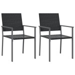 vidaXL Set mobilier de grădină, 3 piese, poliratan și oțel vidaXL Set mobilier de grădină, 3 piese, poliratan și oțel