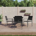 vidaXL Set mobilier de grădină, 5 piese, poliratan și oțel vidaXL Set mobilier de grădină, 5 piese, poliratan și oțel