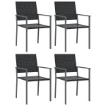 vidaXL Set mobilier de grădină, 5 piese, poliratan și oțel vidaXL Set mobilier de grădină, 5 piese, poliratan și oțel