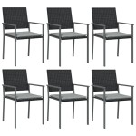 vidaXL Set mobilier de grădină cu perne, 7 piese, poliratan și oțel vidaXL Set mobilier de grădină cu perne, 7 piese, poliratan și oțel