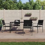 vidaXL Set mobilier de grădină, 5 piese, poliratan și oțel vidaXL Set mobilier de grădină, 5 piese, poliratan și oțel