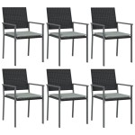 vidaXL Set mobilier de grădină cu perne, 7 piese, poliratan și oțel vidaXL Set mobilier de grădină cu perne, 7 piese, poliratan și oțel