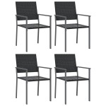 vidaXL Set mobilier de grădină, 5 piese, poliratan și oțel vidaXL Set mobilier de grădină, 5 piese, poliratan și oțel