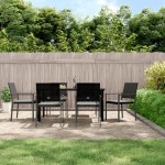 vidaXL Set mobilier de grădină cu perne, 7 piese, poliratan și oțel vidaXL Set mobilier de grădină cu perne, 7 piese, poliratan și oțel