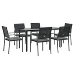 vidaXL Set mobilier de grădină cu perne, 7 piese, poliratan și oțel vidaXL Set mobilier de grădină cu perne, 7 piese, poliratan și oțel