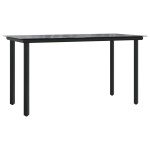vidaXL Set mobilier de grădină, 5 piese, negru, textilenă și oțel