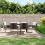 vidaXL Set mobilier de grădină cu perne, 7 piese, poliratan și oțel vidaXL Set mobilier de grădină cu perne, 7 piese, poliratan și oțel