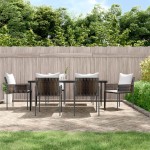 vidaXL Set mobilier de grădină cu perne, 7 piese, poliratan și oțel vidaXL Set mobilier de grădină cu perne, 7 piese, poliratan și oțel