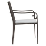 vidaXL Scaune de grădină cu perne, 4 buc., maro, 56x59x84 cm poliratan vidaXL Scaune de grădină cu perne, 4 buc., maro, 56x59x84 cm poliratan