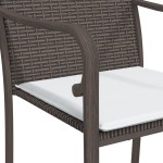 vidaXL Scaune de grădină cu perne, 4 buc., maro, 56x59x84 cm poliratan vidaXL Scaune de grădină cu perne, 4 buc., maro, 56x59x84 cm poliratan