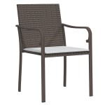 vidaXL Scaune de grădină cu perne, 6 buc., maro, 56x59x84 cm poliratan vidaXL Scaune de grădină cu perne, 6 buc., maro, 56x59x84 cm poliratan