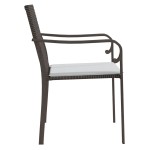 vidaXL Scaune de grădină cu perne, 6 buc., maro, 56x59x84 cm poliratan vidaXL Scaune de grădină cu perne, 6 buc., maro, 56x59x84 cm poliratan