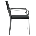 vidaXL Scaune de grădină cu perne 4 buc. negru 56x59x84 cm poliratan vidaXL Scaune de grădină cu perne 4 buc. negru 56x59x84 cm poliratan