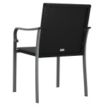vidaXL Scaune de grădină cu perne 4 buc. negru 56x59x84 cm poliratan vidaXL Scaune de grădină cu perne 4 buc. negru 56x59x84 cm poliratan