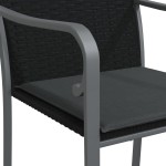 vidaXL Scaune de grădină cu perne 4 buc. negru 56x59x84 cm poliratan vidaXL Scaune de grădină cu perne 4 buc. negru 56x59x84 cm poliratan