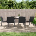 vidaXL Scaune de grădină cu perne 6 buc. negru 56x59x84 cm poliratan vidaXL Scaune de grădină cu perne 6 buc. negru 56x59x84 cm poliratan