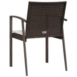 vidaXL Scaune de grădină cu perne 4 buc. maro 56,5x57x83 cm poliratan vidaXL Scaune de grădină cu perne 4 buc. maro 56,5x57x83 cm poliratan