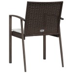 vidaXL Scaune de grădină cu perne 6 buc. maro 56,5x57x83 cm poliratan vidaXL Scaune de grădină cu perne 6 buc. maro 56,5x57x83 cm poliratan