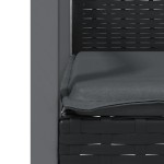 vidaXL Scaune de grădină cu perne 4 buc. negru 56,5x57x83 cm poliratan vidaXL Scaune de grădină cu perne 4 buc. negru 56,5x57x83 cm poliratan