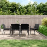 vidaXL Scaune de grădină cu perne 6 buc. negru 56,5x57x83 cm poliratan vidaXL Scaune de grădină cu perne 6 buc. negru 56,5x57x83 cm poliratan