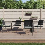 vidaXL Scaune de grădină cu perne 4 buc. negru 54x62,5x89 cm poliratan vidaXL Scaune de grădină cu perne 4 buc. negru 54x62,5x89 cm poliratan