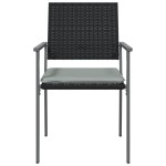 vidaXL Scaune de grădină cu perne 4 buc. negru 54x62,5x89 cm poliratan vidaXL Scaune de grădină cu perne 4 buc. negru 54x62,5x89 cm poliratan
