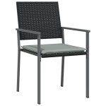 vidaXL Scaune de grădină cu perne 6 buc. negru 54x62,5x89 cm poliratan vidaXL Scaune de grădină cu perne 6 buc. negru 54x62,5x89 cm poliratan