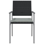 vidaXL Scaune de grădină cu perne 6 buc. negru 54x62,5x89 cm poliratan vidaXL Scaune de grădină cu perne 6 buc. negru 54x62,5x89 cm poliratan