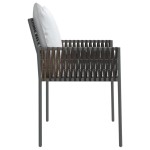 vidaXL Scaune de grădină cu perne, 6 buc., maro, 54x61x83 cm poliratan vidaXL Scaune de grădină cu perne, 6 buc., maro, 54x61x83 cm poliratan