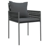 vidaXL Scaune de grădină cu perne 4 buc. negru 54x61x83 cm poliratan vidaXL Scaune de grădină cu perne 4 buc. negru 54x61x83 cm poliratan