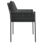 vidaXL Scaune de grădină cu perne 4 buc. negru 54x61x83 cm poliratan vidaXL Scaune de grădină cu perne 4 buc. negru 54x61x83 cm poliratan