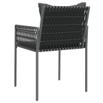 vidaXL Scaune de grădină cu perne 4 buc. negru 54x61x83 cm poliratan vidaXL Scaune de grădină cu perne 4 buc. negru 54x61x83 cm poliratan