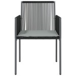 vidaXL Scaune grădină cu perne 4 buc. negru 54x60,5x83,5 cm poliratan vidaXL Scaune grădină cu perne 4 buc. negru 54x60,5x83,5 cm poliratan